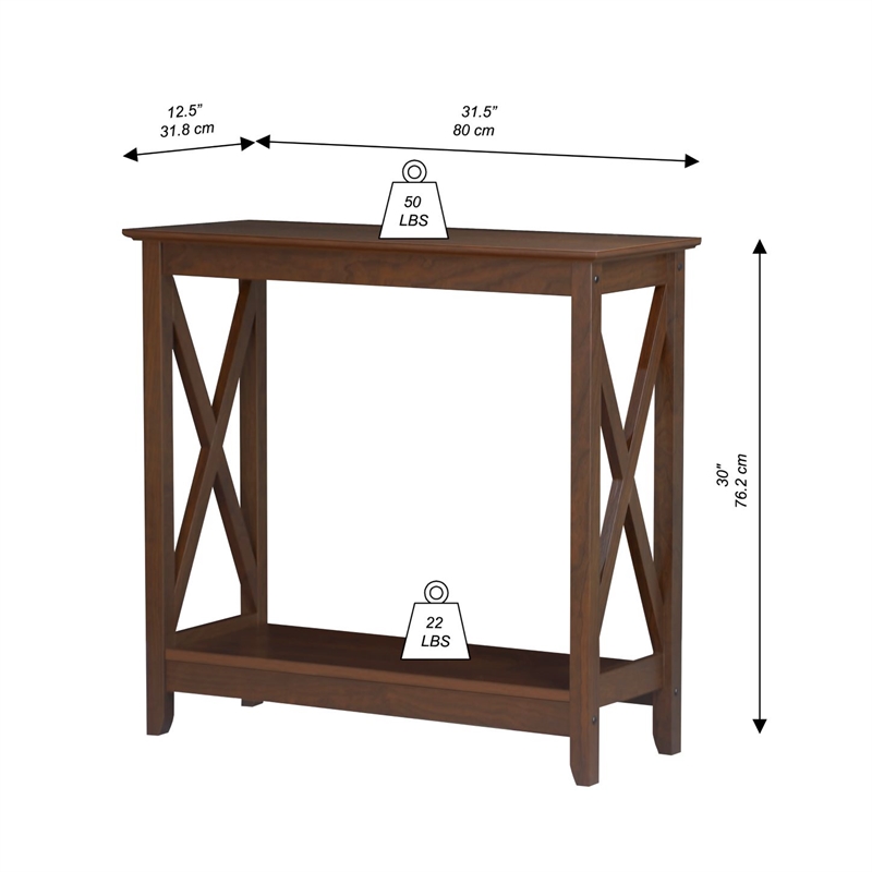 Saint Birch Lambert Modern Farmhouse Rosewood Grain Console Table