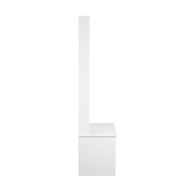 Saint Birch Lambert Casual Contemporary White Hall Tree and Shoe Bench