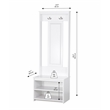 Saint Birch Lambert Casual Contemporary White Hall Tree and Shoe Bench