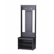 Saint Birch Lambert Casual Contemporary Antique Black Hall Tree and Shoe Bench