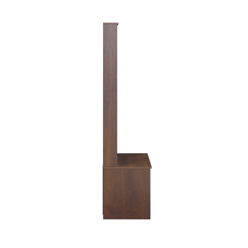 Saint Birch Lambert Casual Contemporary Rosewood Grain Hall Tree and Shoe Bench