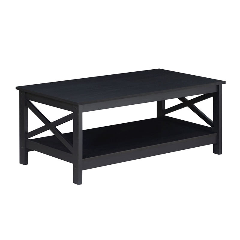 Saint Birch Lambert Modern Farmhouse 3-Piece Black Oak Table Set