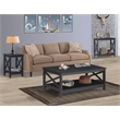 Saint Birch Lambert Modern Farmhouse 3-Piece Black Oak Table Set