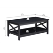 Saint Birch Lambert Modern Farmhouse 3-Piece Black Oak Table Set