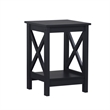 Saint Birch Lambert Modern Farmhouse 3-Piece Black Oak Table Set