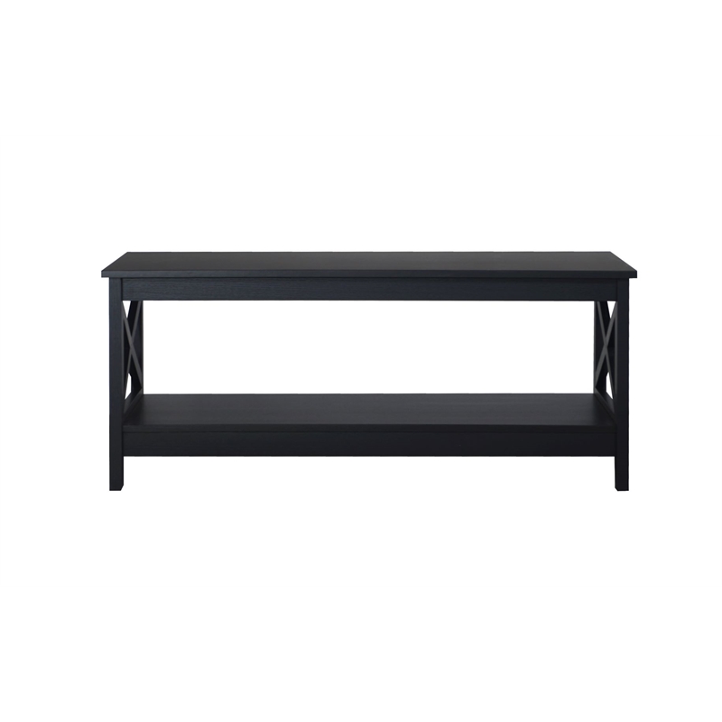 Saint Birch Lambert Modern Farmhouse 3-Piece Black Oak Table Set