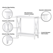 Saint Birch Lambert Modern Farmhouse 4-Piece White Table Set
