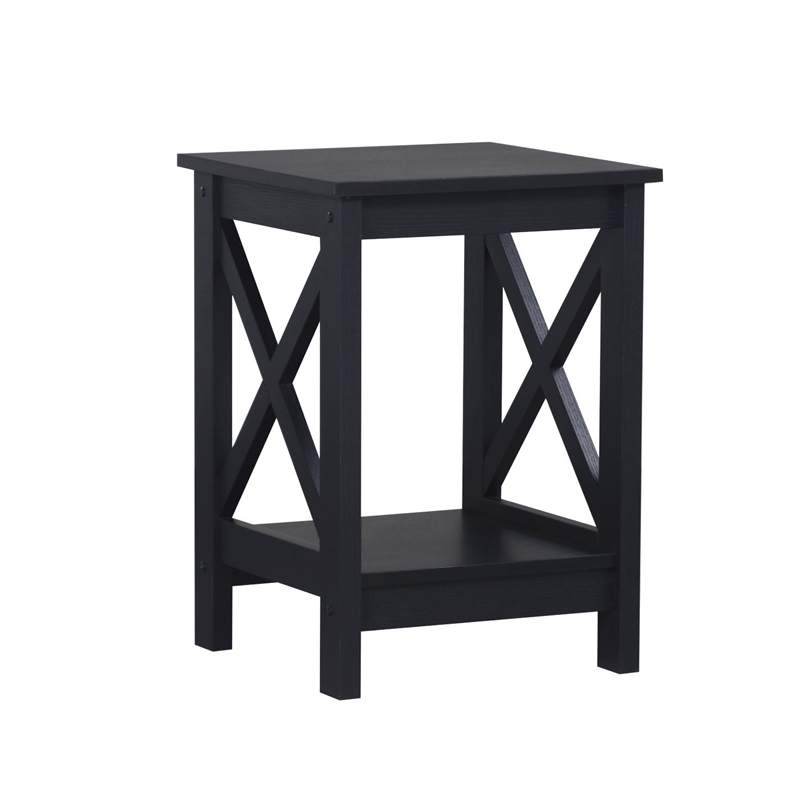 Saint Birch Lambert Modern Farmhouse 4-Piece Black Oak Table Set