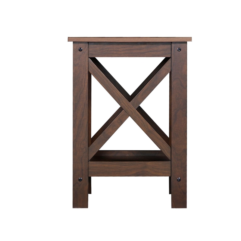 Saint Birch Lambert Modern Farmhouse 4-Piece Rosewood Grain Table Set
