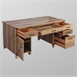 Saint Birch Cambridge Casual Farmhouse Rustic Oak Pedestal Desk