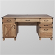Saint Birch Cambridge Casual Farmhouse Rustic Oak Pedestal Desk