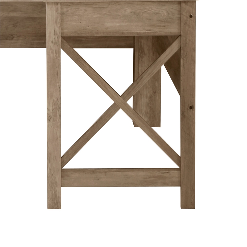 Saint Birch Alaska Modern Farmhouse L-Shaped Desk with Drawer