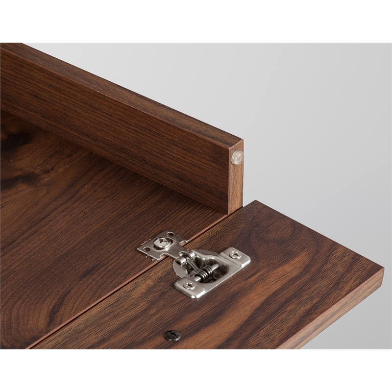 Saint Birch Bombay 1 Drawer Wood Lateral File Cabinet with Tray in Walnut