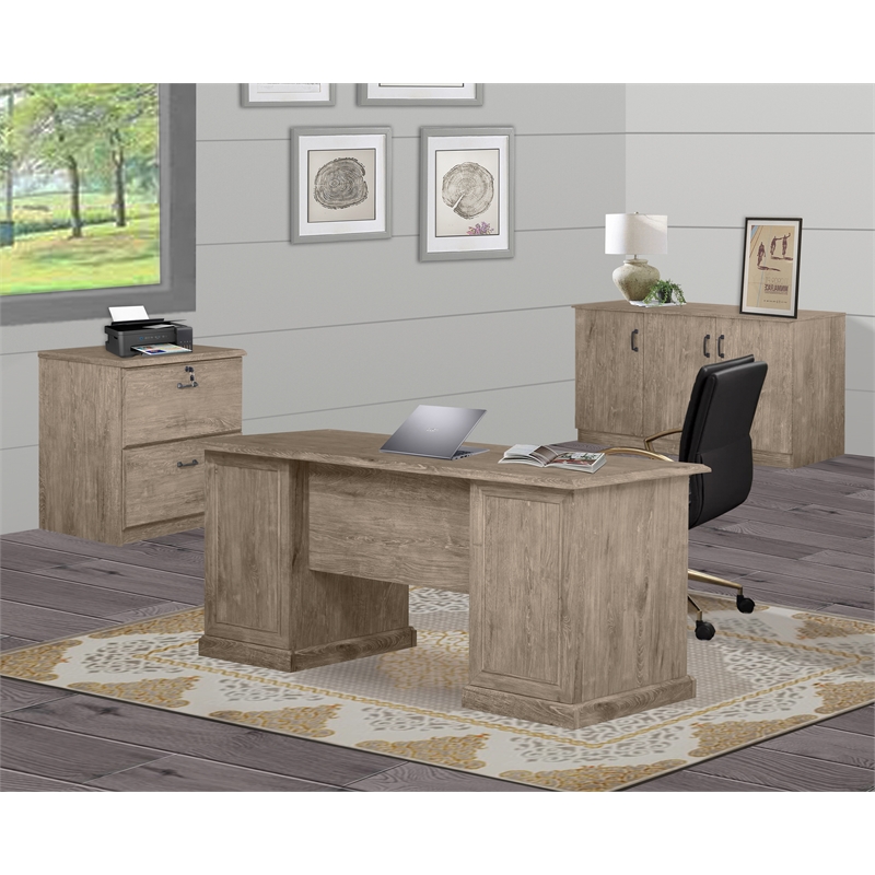 Saint Birch Honduras 2 Drawer Lateral Filing Cabinet in Gray Oak