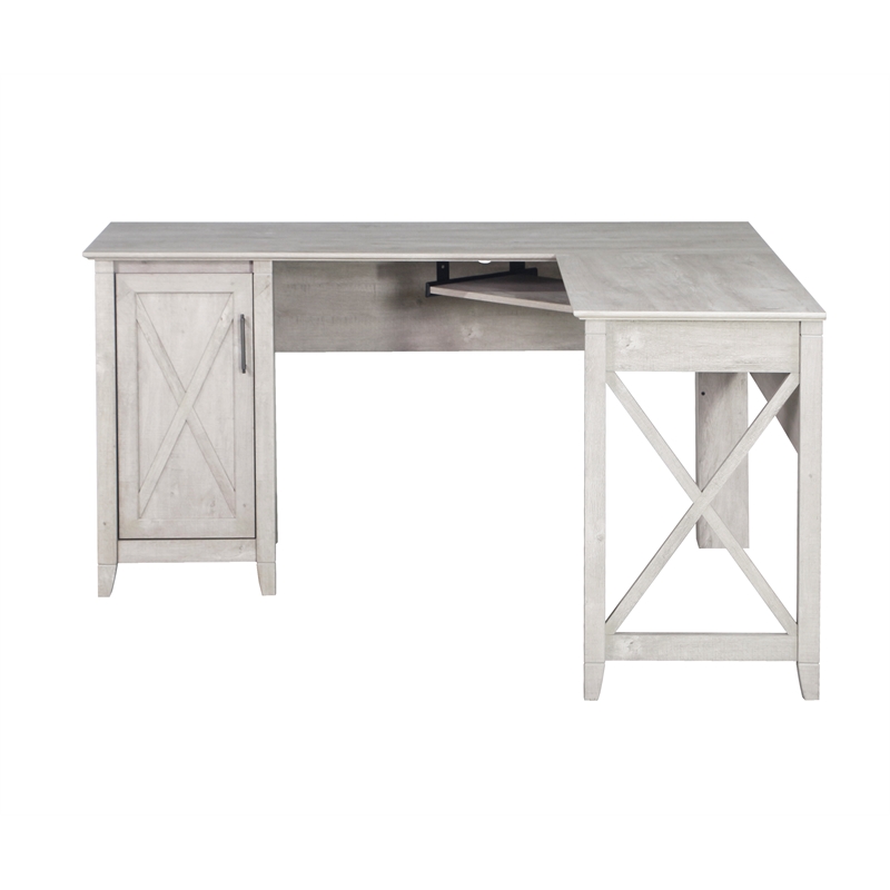 Saint Birch Oxford Engineered Wood Farmhouse L Desk in Gray