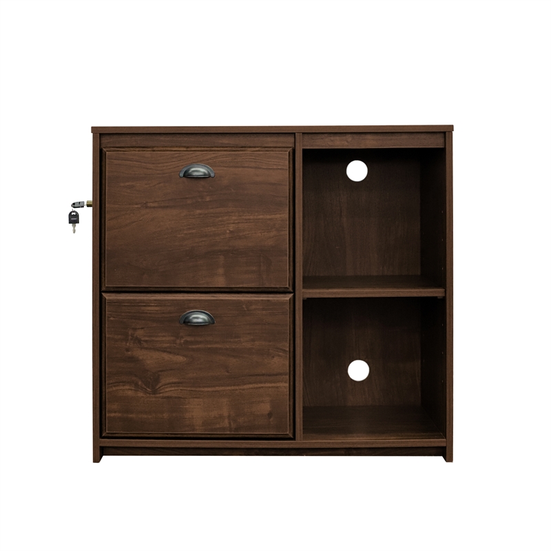 Saint Birch Elma 2-Drawer Modern Wood File Cabinet in Brown Rustic Oak