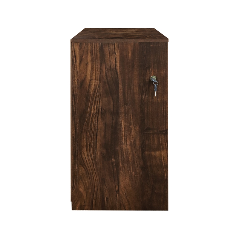Saint Birch Elma 2-Drawer Modern Wood File Cabinet in Brown Rustic Oak