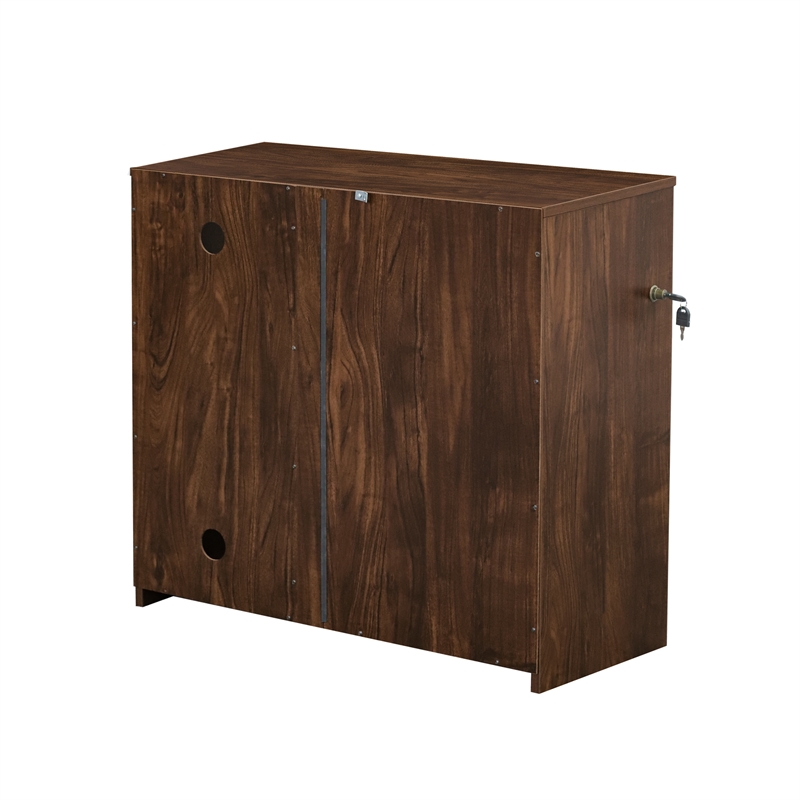 Saint Birch Elma 2-Drawer Modern Wood File Cabinet in Brown Rustic Oak