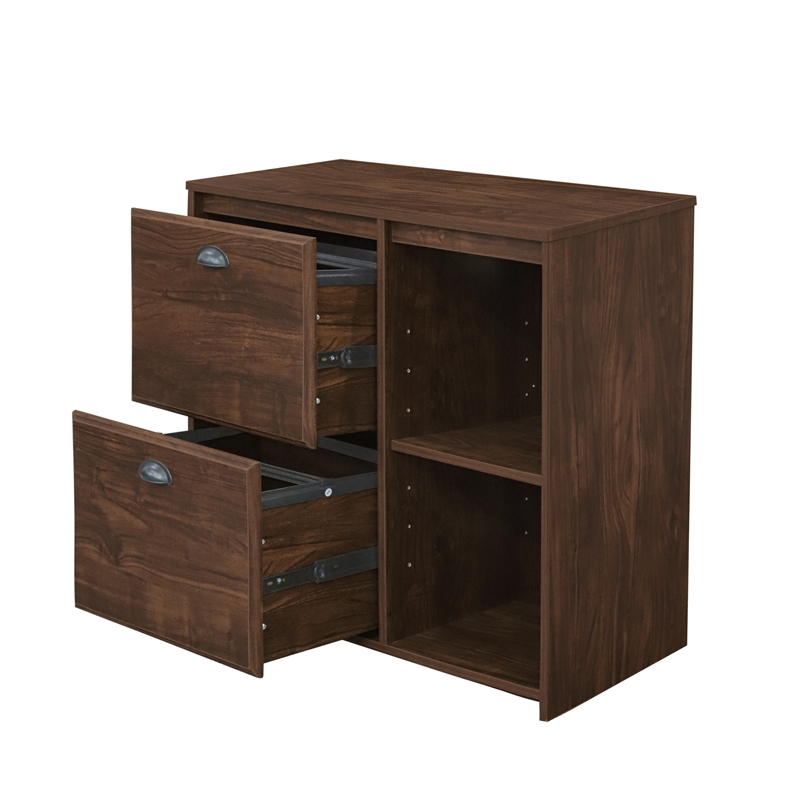 Saint Birch Elma 2-Drawer Modern Wood File Cabinet in Brown Rustic Oak