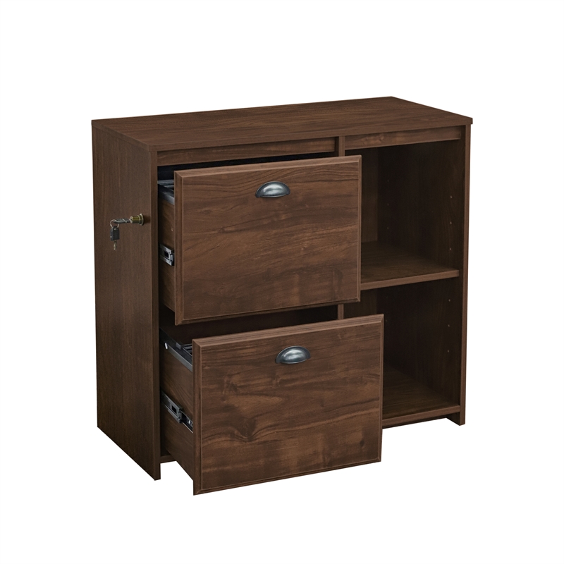 Saint Birch Elma 2-Drawer Modern Wood File Cabinet in Brown Rustic Oak