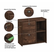 Saint Birch Elma 2-Drawer Modern Wood File Cabinet in Brown Rustic Oak