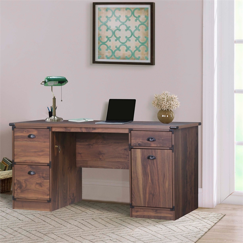 Saint Birch Engineered Wood Contemporary 2 Door Storage in Dark Walnut