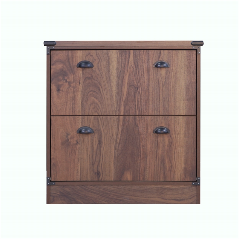 Saint Birch Engineered Wood Contemporary Lateral Filing Cabinet in Dark Walnut