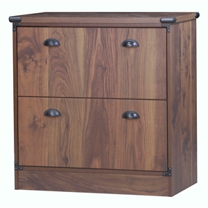 Saint Birch Engineered Wood Contemporary Lateral Filing Cabinet in Dark Walnut