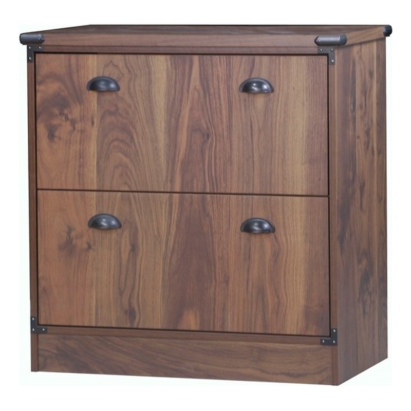 Saint Birch Engineered Wood Contemporary Lateral Filing Cabinet in Dark Walnut