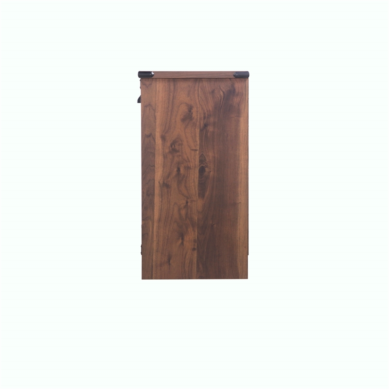 Saint Birch Engineered Wood Contemporary Credenza File Cabinet in Dark Walnut