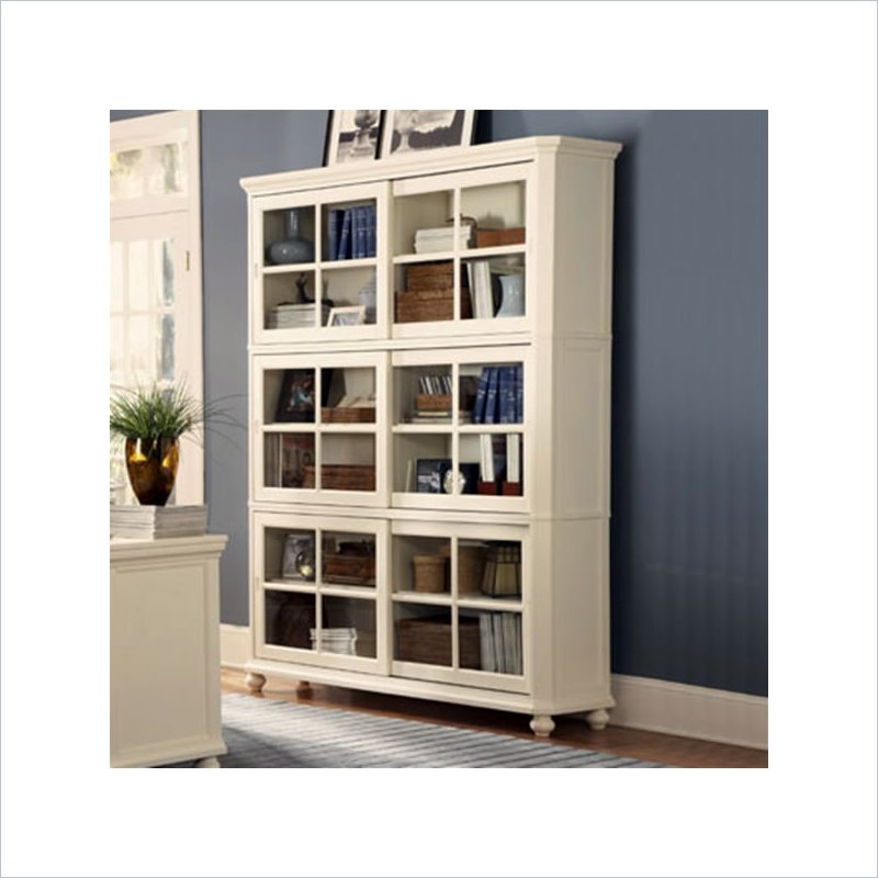 Homelegance Hanna 4 Piece Wood Barrister Bookcase Set in White