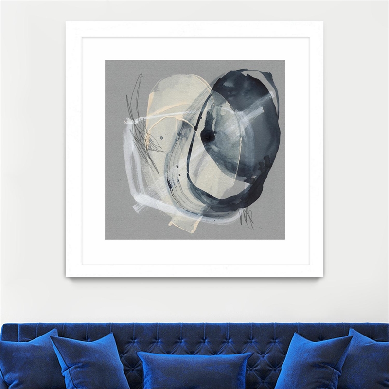 Giant Art 36x36 Tandem Loops II Matted and Framed in White