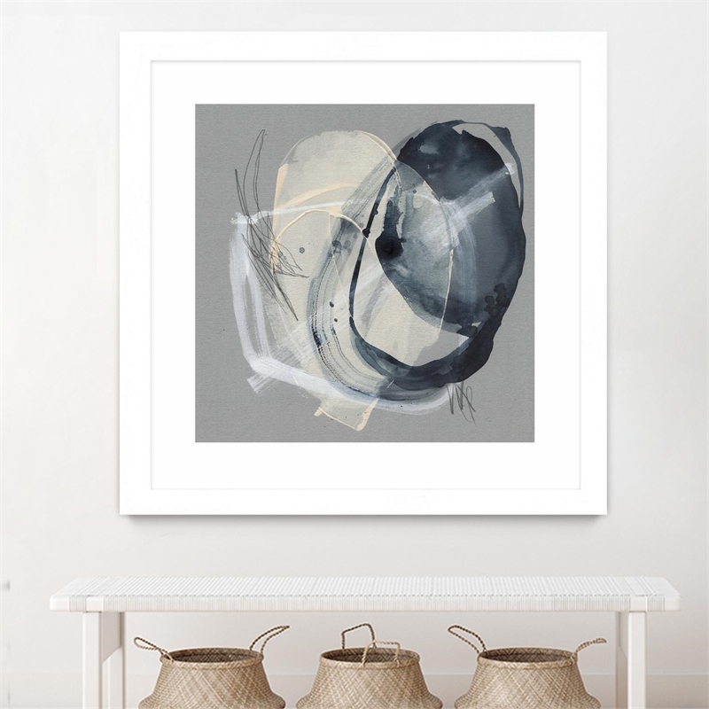 Giant Art 36x36 Tandem Loops II Matted and Framed in White