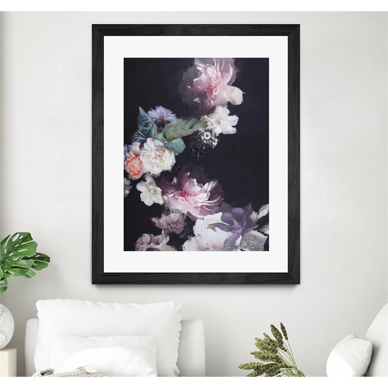 Giant Art 30x40 Purple Blossom 1 Matted and Framed in Pink