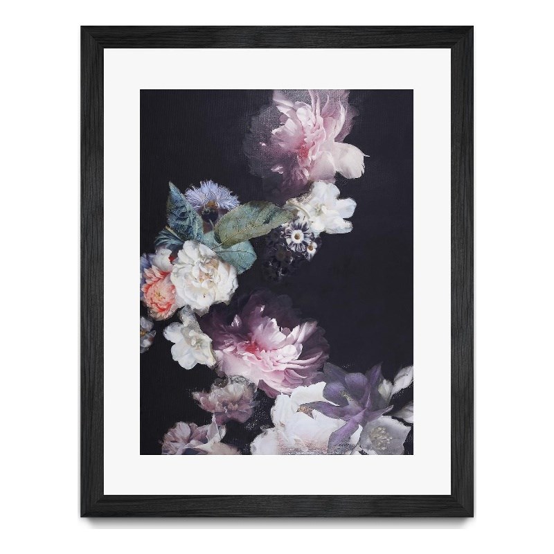 Giant Art 30x40 Purple Blossom 1 Matted and Framed in Pink
