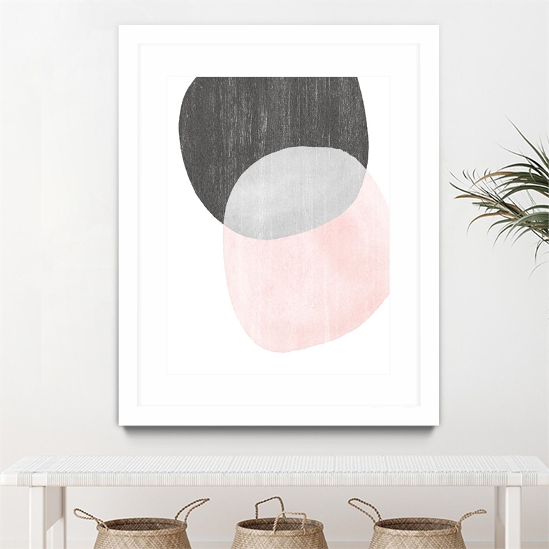 Giant Art 24x32 Shifting Spheres II Matted and Framed in Multi-Color