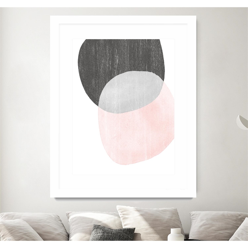 Giant Art 30x40 Shifting Spheres II Matted and Framed in Multi-Color