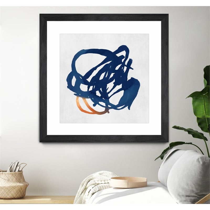 Giant Art 36x36 Luminous Orange II Matted and Framed in White