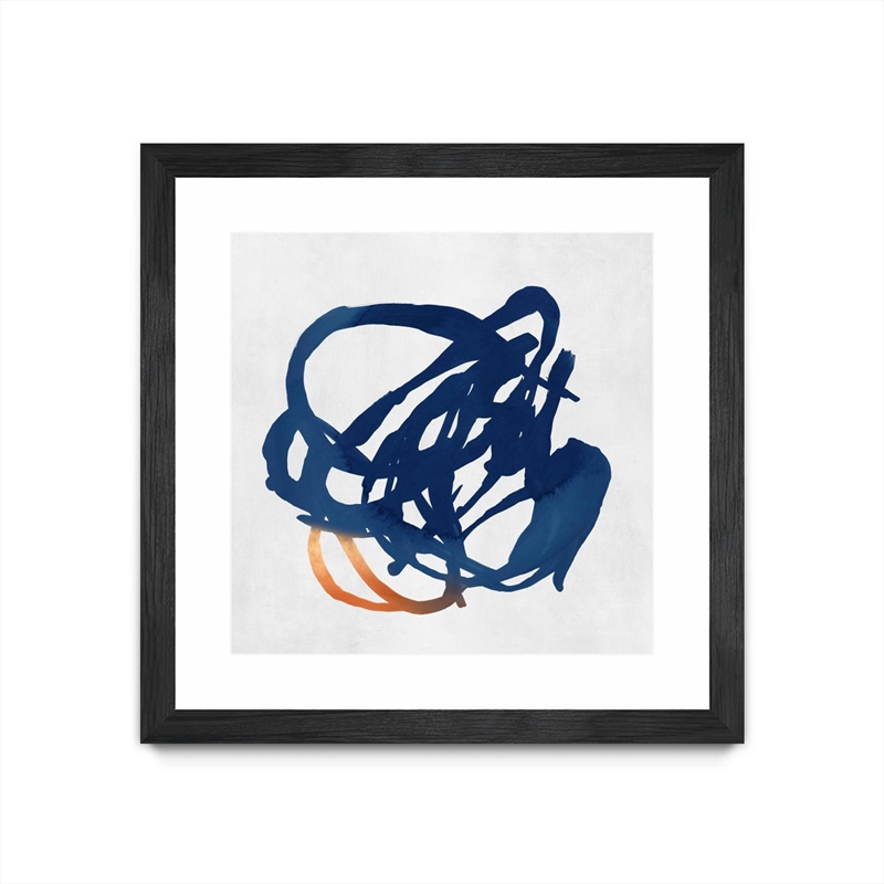 Giant Art 36x36 Luminous Orange II Matted and Framed in White