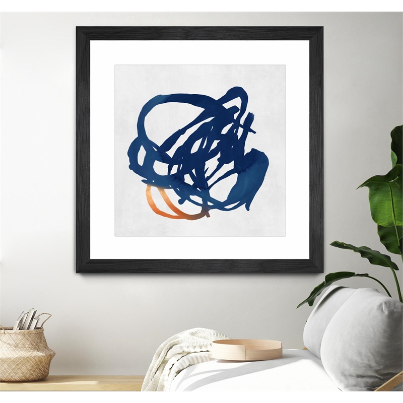 Giant Art 30x30 Luminous Orange II Matted and Framed in White