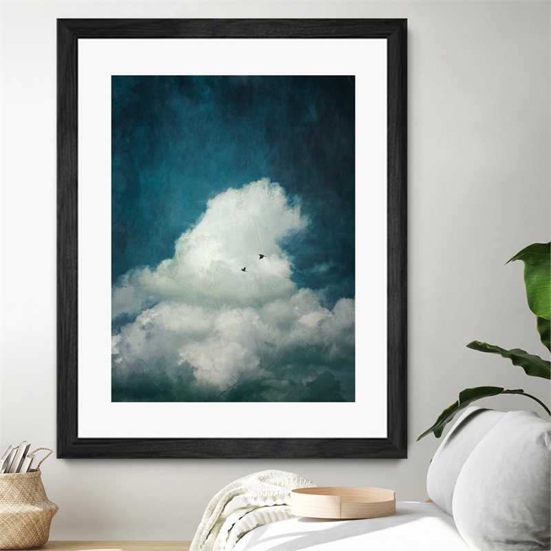 Giant Art 24x32 The Cloud Matted and Framed in Multi-Color
