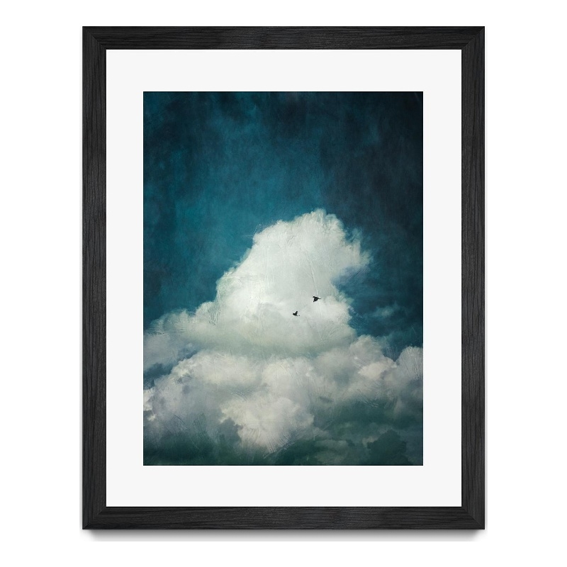 Giant Art 24x32 The Cloud Matted and Framed in Multi-Color