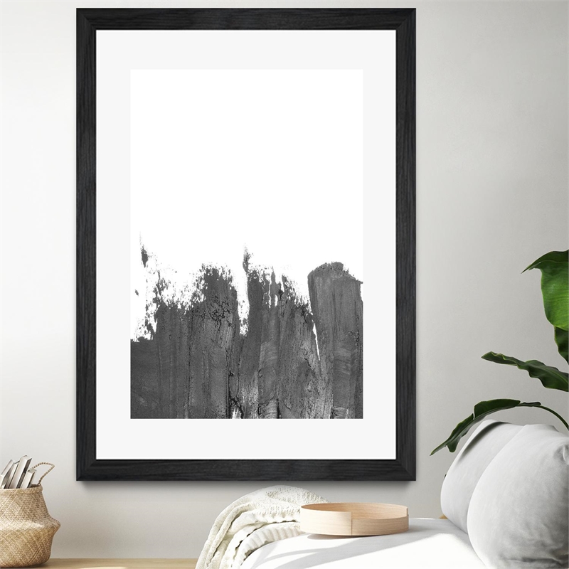 Giant Art 24x36 Coal II Matted and Framed in Multi-Color