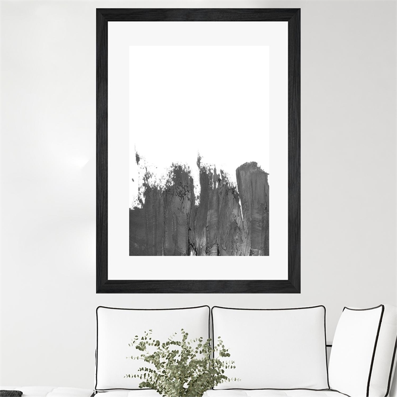 Giant Art 24x36 Coal II Matted and Framed in Multi-Color