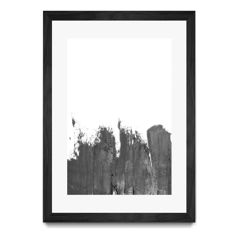 Giant Art 24x36 Coal II Matted and Framed in Multi-Color
