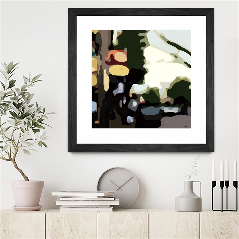 Giant Art 30x30 Easy Street Matted and Framed in Pink