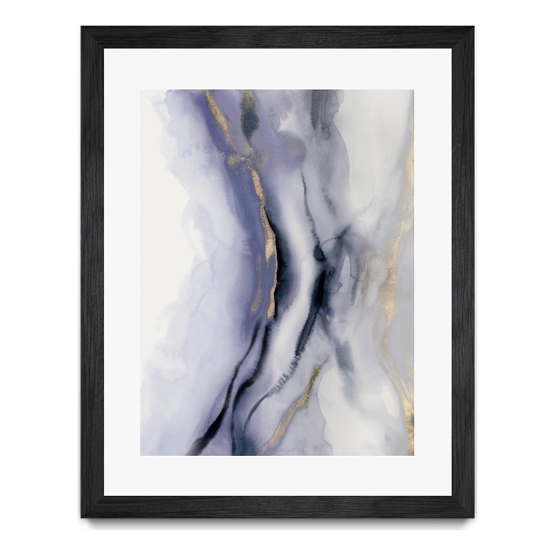 Giant Art 24x32 Blue Waters I Matted and Framed in Multi-Color