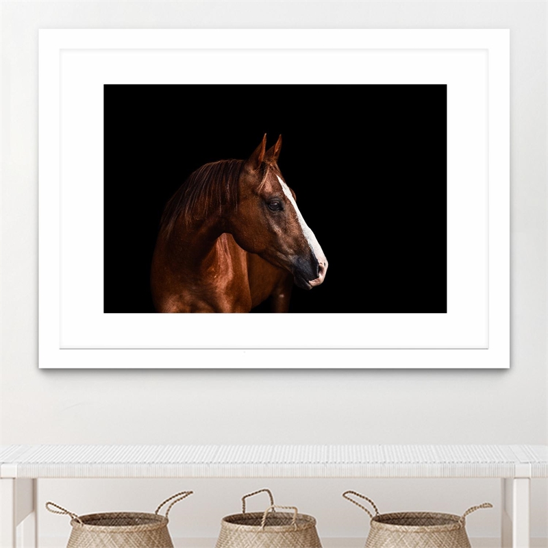 Giant Art 36x24 Too Shy Matted and Framed in Pink