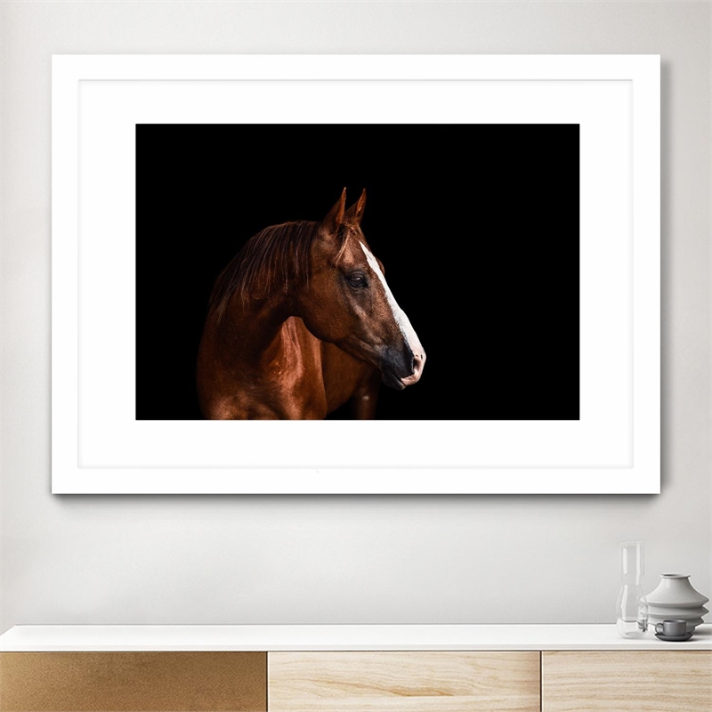 Giant Art 36x24 Too Shy Matted and Framed in Pink