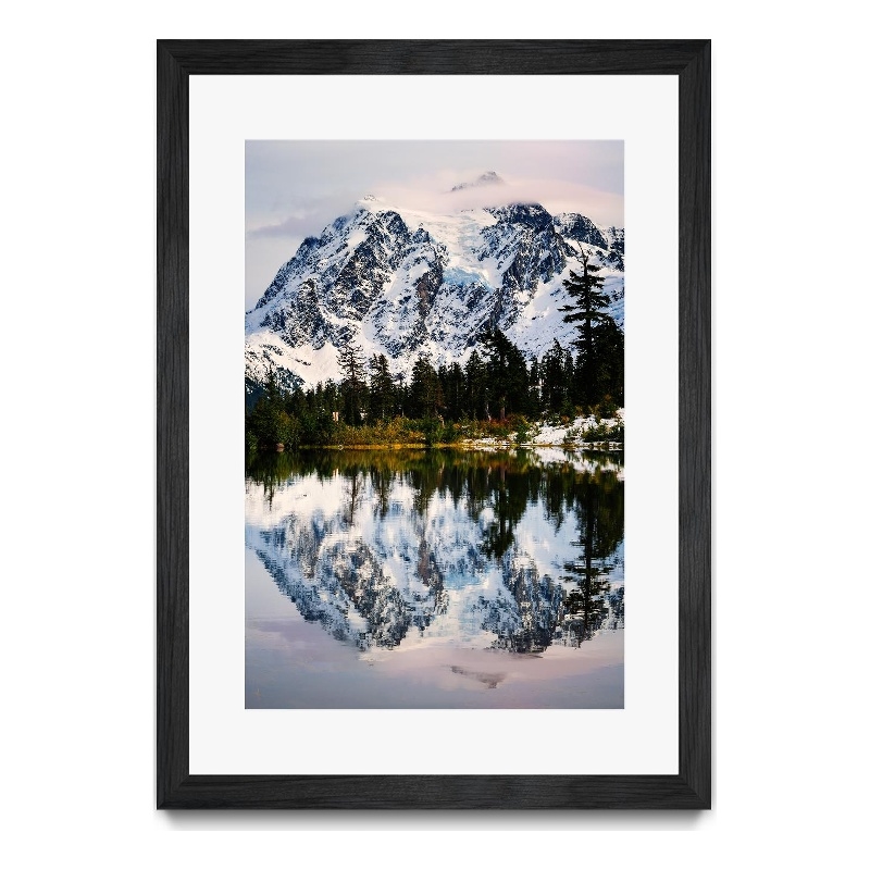Giant Art 24x36 Fall Reflections Matted and Framed in Pink